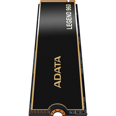 Твердотельный накопитель/ ADATA SSD LEGEND 960, 1TB, M.2(22x80mm), NVMe 1.4, PCIe 4.0 x4, 3D NAND, R/W 7400/6000MB/s, IOPs 730 000/610 000, TBW 780, DWPD 0.43, with t Heat Sink (5 лет)