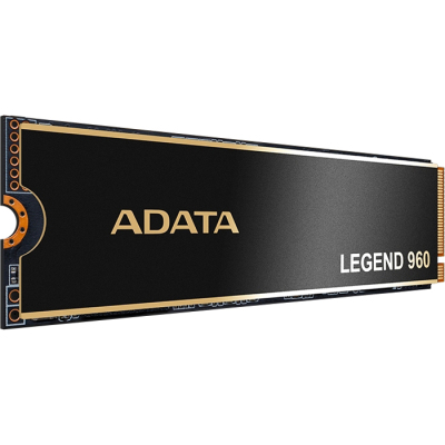 Твердотельный накопитель/ ADATA SSD LEGEND 960, 2TB, M.2(22x80mm), NVMe 1.4, PCIe 4.0 x4, 3D NAND, R/W 7400/6800MB/s, IOPs 750 000/630 000, TBW 1560, DWPD 0.43, with t Heat Sink (5 лет)