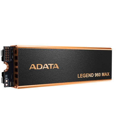 Твердотельный накопитель/ ADATA SSD LEGEND 960 MAX, 1000GB, M.2(22x80mm), NVMe 1.4, PCIe 4.0 x4, 3D NAND, R/W 7400/6000MB/s, IOPs 730 000/610 000, TBW 780, DWPD 0.43, with BIG Heat Spreader (5 лет)
