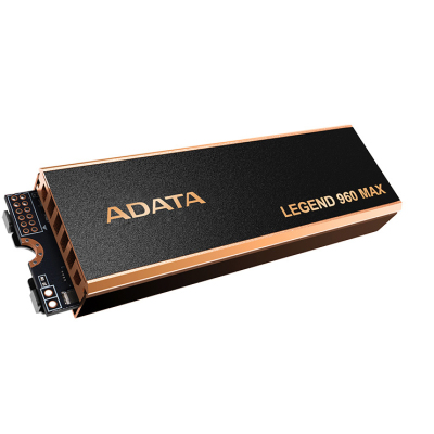 Твердотельный накопитель/ ADATA SSD LEGEND 960 MAX, 2000GB, M.2(22x80mm), NVMe 1.4, PCIe 4.0 x4, 3D NAND, R/W 7400/6800MB/s, IOPs 750 000/630 000, TBW 1560, DWPD 0.43, with BIG Heat Spreader (5 лет)