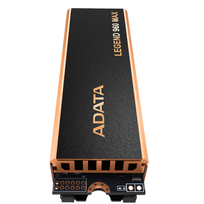Твердотельный накопитель/ ADATA SSD LEGEND 960 MAX, 4000GB, M.2(22x80mm), NVMe 1.4, PCIe 4.0 x4, 3D NAND, R/W 7400/6800MB/s, IOPs 700 000/550 000, TBW 3120, DWPD 0.43, with BIG Heat Spreader (5 лет)