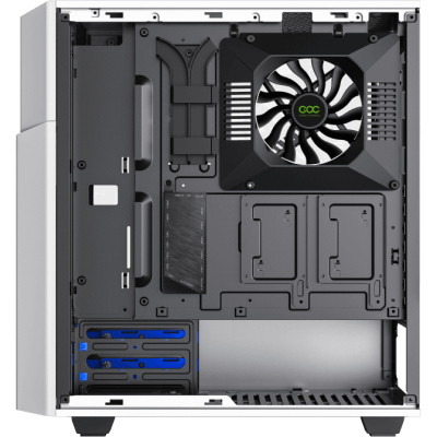 Компьютерный корпус, без блока питания ATX/ Gamemax Contac COC WB ATX case, black/white, w/o PSU, w/2xUSB3.0, w/1x14cm ARGB front fan(GMX-FN14-Rainbow-C9), w/1x12cm ARGB rear fan(GMX-FN12-