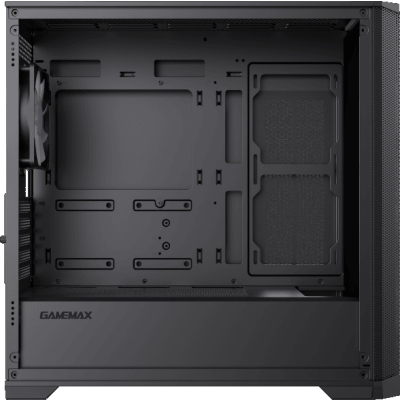 Компьютерный корпус mATX, без блока питания/ Gamemax Destroyer TGB mATX case, black, w/o psu, w/1xUSB3.0+2xUSB2.0, Combo Audio, w/3x12cm ARGB front fan (1xFN-12A-M6I, 2xFN-12A-S6I), w/1x12cm ARGB rear fan (FN