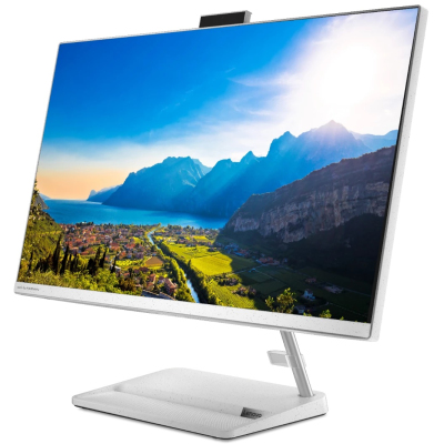 Моноблок/ Lenovo IdeaCentre AIO 3 24ITL6 23.8"(1920x1080 IPS)/Intel Core i5 1135G7(2.4Ghz)/8192Mb/256SSDGb/noDVD/Int:Intel Iris Xe Graphics/Cam/BT/WiFi/war 1y/6.81kg/white/noOS + RU kbd, mouse USB