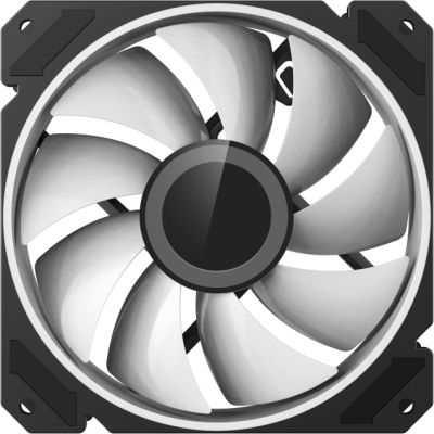 Кулер для корпуса ПК/ Gamemax FN-12Rainbow-C9-Infinity, 12CM ARGB Rainbow Infinity, frame with reflective design, 3pin+4Pin connector