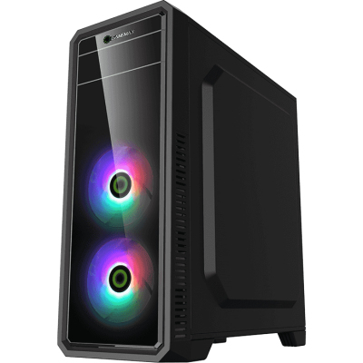 Компьютерный корпус, без блока питания ATX/ Gamemax G561-FRGB ATX case, black, w/o PSU, w/1xUSB3.0+2xUSB2.0, w/2x12cm FRGB(fixed 4 colors) front fan (GMX-AF12X), w/1x12cm FRGB(fixed 4 colors)