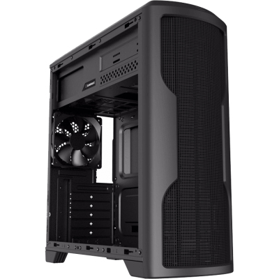 Компьютерный корпус, без блока питания ATX/ Gamemax G562 Matrix ATX case, black, w/o PSU, w/1xUSB3.0+2xUSB2.0, w/1x12cm 32xLeds Blue LED rear fan