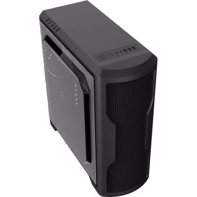 Компьютерный корпус, без блока питания ATX/ Gamemax G562 Matrix ATX case, black, w/o PSU, w/1xUSB3.0+2xUSB2.0, w/1x12cm 32xLeds Blue LED rear fan