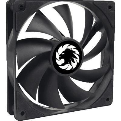 Кулер для корпуса ПК/ Gamemax GMX-WFBK-BK, 12CM black fan, black blade, 3pin+4Pin connector