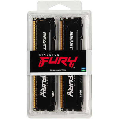 Память оперативная/ Kingston 8GB 1866MHz DDR3 CL10 DIMM(Kit of 2)FURYBeastBlack