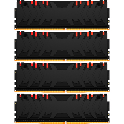 Память оперативная/ Kingston 64GB3200MHz DDR4 CL16DIMM (Kit of4)1Gx8 FURYRenegadeRGB