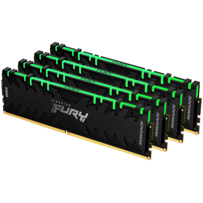 Память оперативная/ Kingston 32GB3200MHz DDR4 CL16DIMM (Kit of4)FURYRenegadeRGB