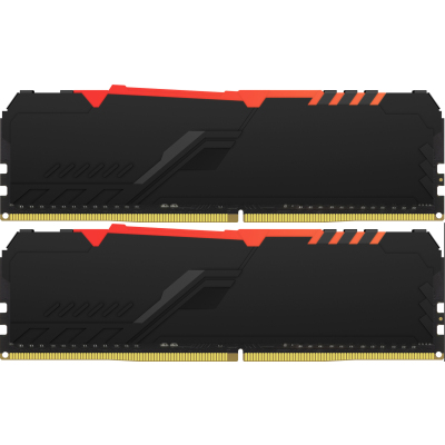 Память оперативная/ Kingston 32GB 3600MHz DDR4 CL18 DIMM (Kit of 2) FURY Beast RGB