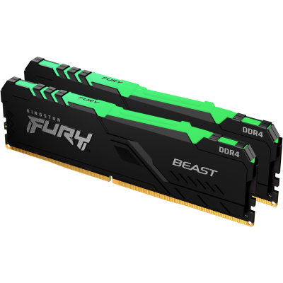 Память оперативная/ Kingston 16GB 3733MHz DDR4 CL19 DIMM (Kit of 2) FURY Beast RGB
