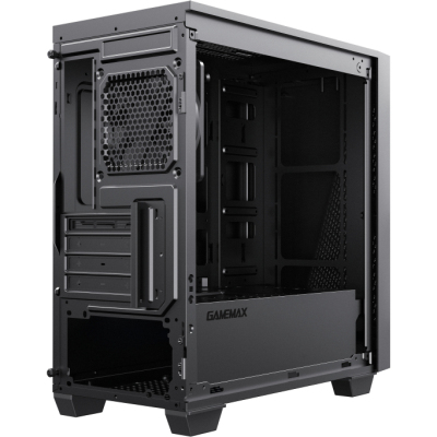 Компьютерный корпус, без блока питания mATX/ Gamemax M61 mATX case, black, w/o PSU, w/1xUSB3.0+1xType-C, w/1x12cm rear fan