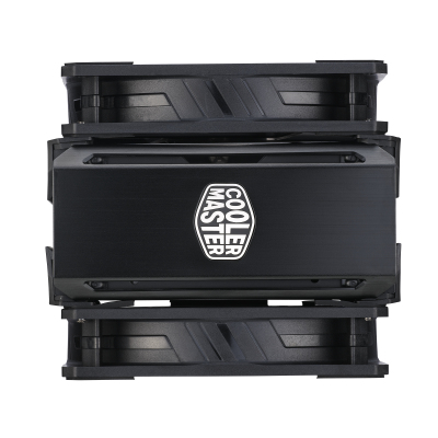 Кулер для процессора/ Cooler Master MasterAir MA612 Stealth (220W, 4-pin, 158mm, tower, Al/Cu/Ni, fans: 2x120mm/62CFM/27dBA/1800rpm, 1700/1200/115X/2066/2011-V3/2011/AM5/AM4/AM3/AM3+/AM2/AM2+/FM2/FM2+/FM1)