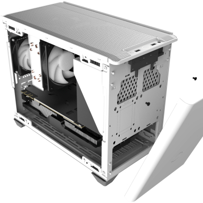 держатель видеокарты в корпусе/ Cooler Master NR200 ATX PSU Bracket White