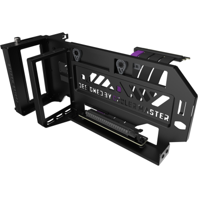 Держатель видеокарты в корпусе/ Cooler Master Vertical Graphics Card Holder Kit V3 with PCI-E 4.0 Riser Cable TBC Universal Vertical Graphics Card Holder Kit V3 with Riser Cable PCI-E 4.0 X16 (165 mm)