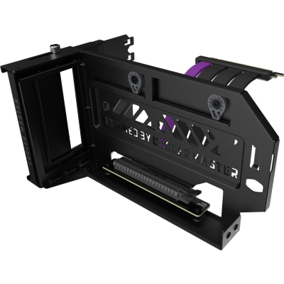 Держатель видеокарты в корпусе/ Cooler Master Vertical Graphics Card Holder Kit V3 with PCI-E 4.0 Riser Cable TBC Universal Vertical Graphics Card Holder Kit V3 with Riser Cable PCI-E 4.0 X16 (165 mm)