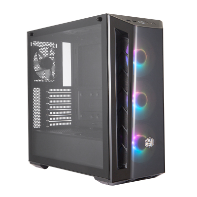 Корпус без БП/ Cooler Master MasterBox MB520, 2xUSB3.0, 1x120 Fan, 3x120 ARGB Fan, RGB controller + 1 to 3 RGB splitter, w/o PSU, Black, Red Trim, DarkMirror Front Panel, ATX