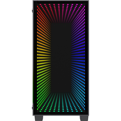 Компьютерный корпус, без блока питания mATX/ Gamemax Mini Abyss mATX case, black, w/o PSU, w/2xUSB3.0, w/1x12cm ARGB rear fan (FN-12Rainbow-M)