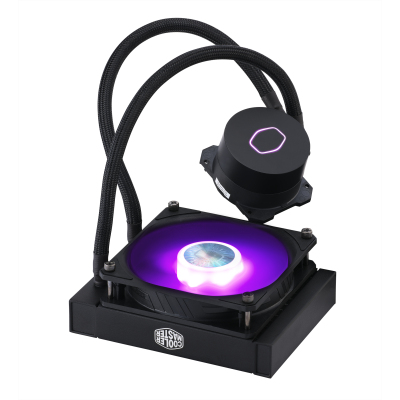 Система охлаждения/ Cooler Master MasterLiquid ML120L V2 RGB (180W, 120mm, RGB, fans: 1x120mm/62CFM/27dBa/1800rpm, 1700/1200/115X/2066/2011-V3/2011/AM5/AM4/AM3/AM3+/AM2/AM2+/FM2/FM2+/FM1)