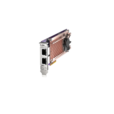 QNAP QM2-2P2G2T Expansion card 2 slots M.2 2280 NVMe. PCIe Gen3 x4 interface, 2x 2.5 GbE BASE-T.
