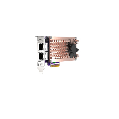 QNAP QM2-2P2G2T Expansion card 2 slots M.2 2280 NVMe. PCIe Gen3 x4 interface, 2x 2.5 GbE BASE-T.