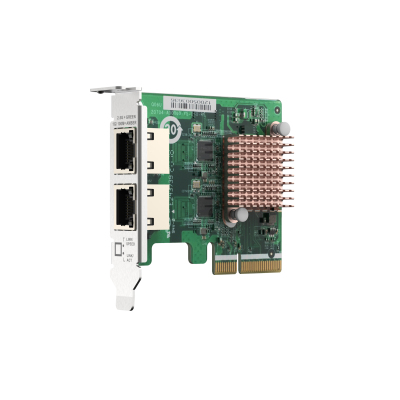 QNAP QXG-2G2T-I225 2-port 2.5 GbE network expansion card, Controller I225-LM, PCIe Gen2 x2, 3 x Brackets included (Full-height, Low-profile and Specialized for QNAP NAS)