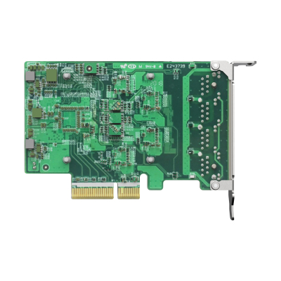 QNAP QXG-2G4T-I225 4-port 2.5 GbE network expansion card, Controller I225-LM, PCIe Gen2 x4, 3 x Brackets included (Full-height, Low-profile and Specialized for QNAP NAS)