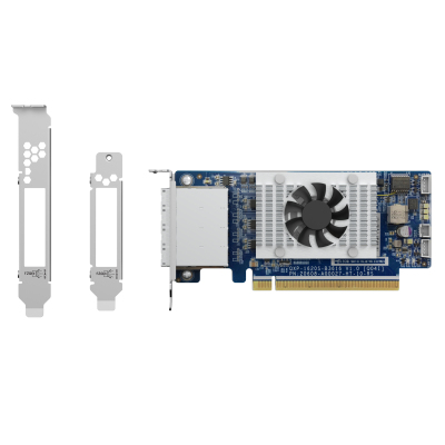 QNAP QXP-1620S-B3616W 12 Gb/s SAS expansion card, 4 SFF-8644 ports, PCIe Gen3 x16