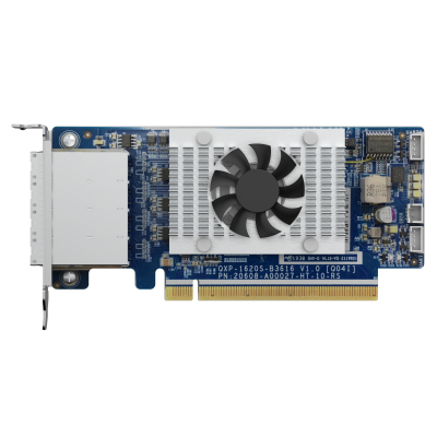 QNAP QXP-1620S-B3616W 12 Gb/s SAS expansion card, 4 SFF-8644 ports, PCIe Gen3 x16