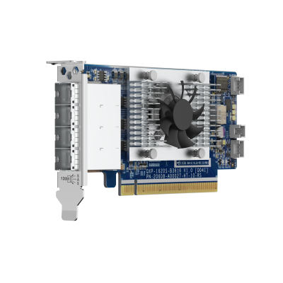 QNAP QXP-1620S-B3616W 12 Gb/s SAS expansion card, 4 SFF-8644 ports, PCIe Gen3 x16