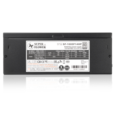 Super Flower Power Supply Leadex Platinum, 1600W, ATX, 140mm, 14xSATA, 5xPCI-E(6), 9xPCI-E(6+2), APFC, 80+ Platinum, Full Modular