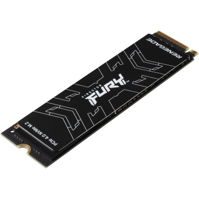 Твердотельный накопитель/ Kingston SSD Fury Renegade, 4000GB, M.2 22x80mm, NVMe, PCIe 4.0 x4, 3D TLC, R/W 7300/7000MB/s, IOPs 1 000 000/1 000 000, TBW 4000, DWPD 0.55 (5 лет)