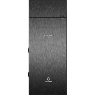 Компьютерный корпус ATX, без блока питания/ Gamemax Silent Max ATX case, black, w/o PSU, w/2xUSB3.0+2xUSB2.0, w/2x12cm top fans (GMX-WFBK), w/2x12cm front fans (GMX-WFBK), w/1x12cm rear fan (GMX