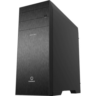 Компьютерный корпус, без блока питания ATX/ Gamemax Silent Max ATX case, black, w/o PSU, w/2xUSB3.0+2xUSB2.0, w/2x12cm top fans (GMX-WFBK), w/2x12cm front fans (GMX-WFBK), w/1x12cm rear fan (GMX-WFBK), w/1x12cm bottom fan (GMX-WFBK)