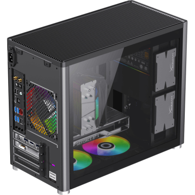 Компьютерный корпус, без блока питания mATX/ Gamemax Spark Black mATX case, black, w/o PSU, w/1xUSB3.0+1xType-C, 1xCombo Audio