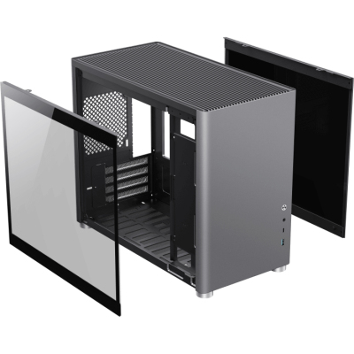 Компьютерный корпус, без блока питания mATX/ Gamemax Spark Grey mATX case, grey, w/o PSU, w/1xUSB3.0+1xType-C, 1xCombo Audio