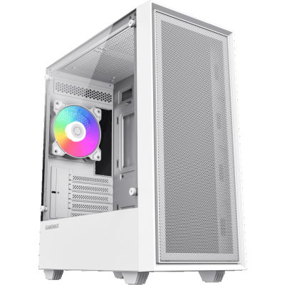 Компьютерный корпус mATX, без блока питания/ Gamemax STORM WH mATX case, white, w/o psu, w/1xUSB3.0+2xUSB2.0, Combo Audio, w/1x12cm FRGB rear fan (FN-AF12X)