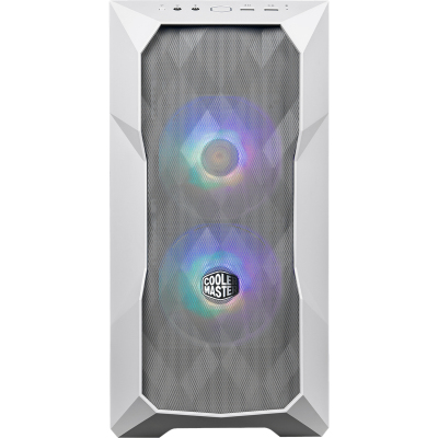 Корпус без блока питания/ Cooler Master MasterCase TD300 Mesh, USB3.0x2, 2x120ARGBFans, White, mATX, w/o PSU