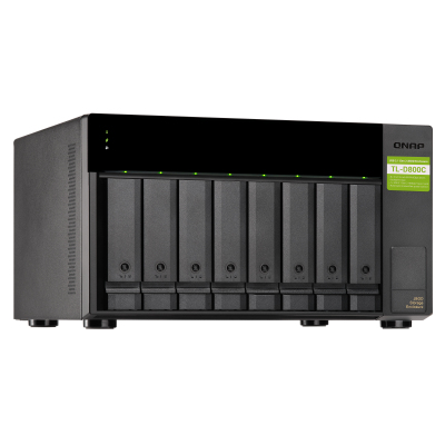 SMB QNAP TL-D800C USB 3.2 Gen 2 Type-C JBOD storage enclosure, 8-tray 3,5"/2,5" w/o HDD. desktop version.