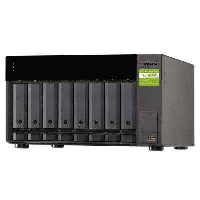 SMB QNAP TL-D800C USB 3.2 Gen 2 Type-C JBOD storage enclosure, 8-tray 3,5"/2,5" w/o HDD. desktop version.