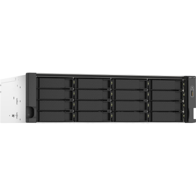 SMB QNAP TS-1673AU-RP-16G NAS 16 HDD trays, 2x 2.5 GbE, rackmount, 2 PSU. 4-core AMD V1500B 2,2 GHz,,RAM 16 GB (1 x 16 GB) up to 32 GB (2 x 16 GB). W/o rail kit RAIL-B02