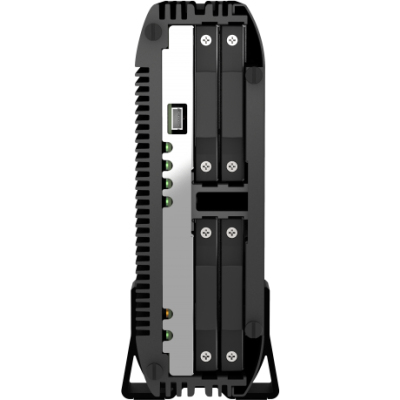 SMB QNAP TS-410E-8G NAS fanless 4 2.5 SSD trays. Intel Celeron J6412 4-core 2.0-2.6 GHz, 8 GB RAM (max), 2x2.5 GbE, 4xUSB 3.2 Gen 2 (10Gbps),1xHDMI