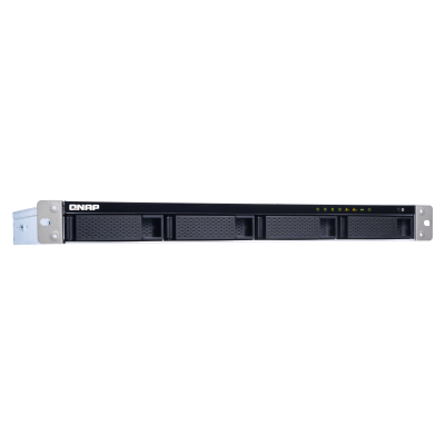 channel QNAP TS-431XeU-2G NAS 4 HDD trays, 10 GbE SFP+, rackmount, 1 PSU. ARM 4-core Cortex-A15 Annapurna Labs AL-314 1,7 GHz, 2 GB. W/o rail kit RAIL-B02