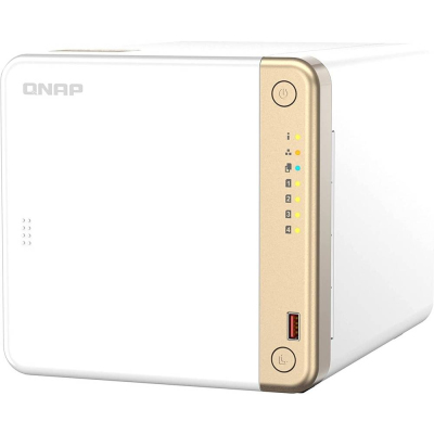 channel QNAP TS-462-2G NAS 4 HDD trays, 2 x M.2 NVMe PCIe Gen 3 x1, 2-core Intel Celeron N4505 2.9 GHz, 2 GB RAM (1 x 2GB) up to 16 GB (2 x 8GB), 1x2.5 Gigabit Ethernet , Slot PCIe Gen 3 x2, 2 USB 3.2 Gen 2 (10Gbps) Port, 2xUSB USB 2.0 port, 1xHDMI 2.0