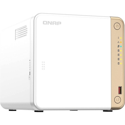 channel QNAP TS-462-2G NAS 4 HDD trays, 2 x M.2 NVMe PCIe Gen 3 x1, 2-core Intel Celeron N4505 2.9 GHz, 2 GB RAM (1 x 2GB) up to 16 GB (2 x 8GB), 1x2.5 Gigabit Ethernet , Slot PCIe Gen 3 x2, 2 USB 3.2 Gen 2 (10Gbps) Port, 2xUSB USB 2.0 port, 1xHDMI 2.0