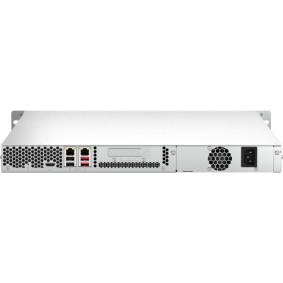 SMB QNAP TS-464U-8G NAS 4 HDD trays, rackmount 1U, 1 PSU. 4-core Intel Celeron N5105/N5095 2.0-2.9 GHz, 8 GB RAM MAX, 2x2.5GbE, 2xUSB 3.2 Gen 2 (10Gbps), 2xUSB 2.0, 1xHDMI, PCIe Gen 3 x2 , W/o rail kit RAIL-B02