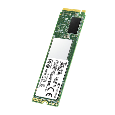 Твердотельный накопитель/ Transcend SSD MTE220S, 1024GB, M.2(22x80mm), NVMe 1.3, PCIe 3.0 x4, 3D TLC, R/W 3500/3200MB/s, IOPs 330 000/370 000, TBW 2200, DWPD 1.2 (5 лет)